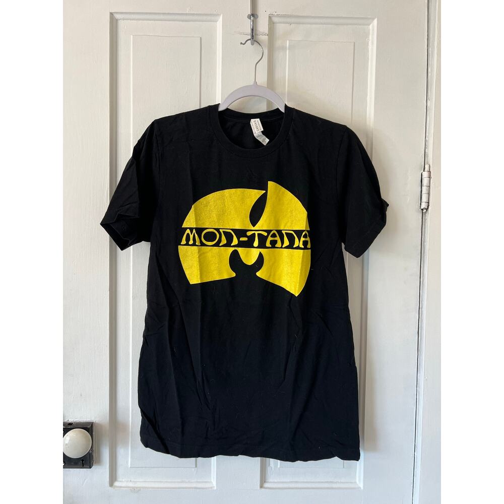 Montana Wu tang clan t shirt unisex medium black & yellow hip hop W tee